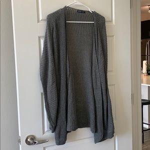 Gray cardigan